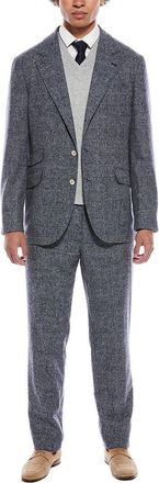 Brunello Cucinelli 2Pc Alpaca & Wool-Blend Suit With Pleated Pant