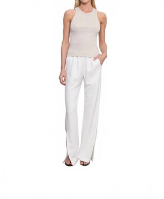 Enza Costa Cotton Rib Boy Tank Top In Champagne