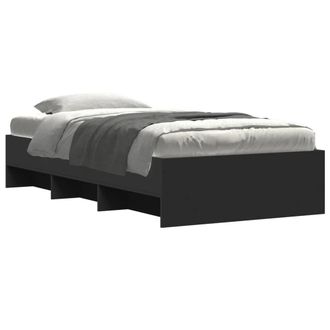 Berkfield Home Durable Bed Frame without Mattress Black 100x200 cm Engineered Wood