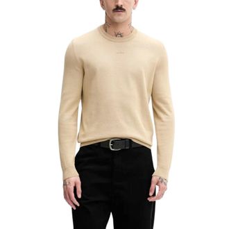 HUGO BOSS San Cassius-C2 - Heren - Truien - Beige - Maat: M Katoen