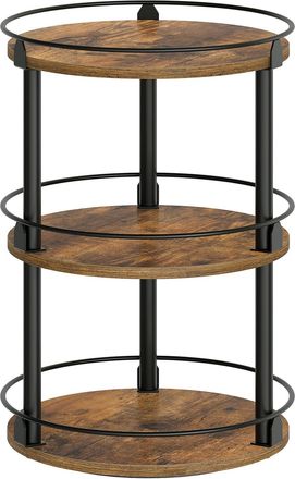 OEM Estante Giratorio De Especias De 3 Niveles, Para Encimera De Cocina, Tocador, Oficina, Marr&oacute;n/negro