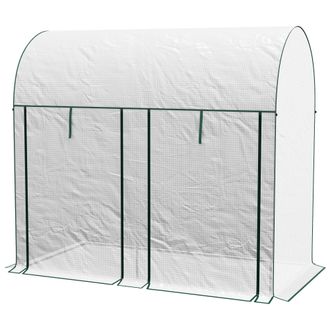 OUTSUNNY Serra Per Orto 2x1x1.78m 2 Porte Avvolgibili Copertura Pe 140g/m&sup2;
