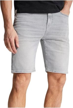 Cast Iron Heren, Korte broeken, Grijs, Maat: W38 Denim