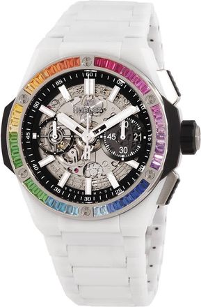 Hublot White Ceramic Rainbow Bezel Limited to 18 Automatic Watch 451.HX.1120.HX.4099.YOS