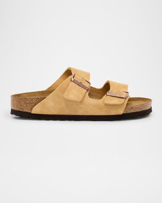 Birkenstock Arizona Suede Dual-Buckle Slide Sandals