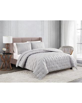 Badgley Mischka Tufted Matte Satin Quilt Set