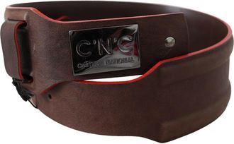 Costume National Womens Leather Belt - Dark Brown - One Size