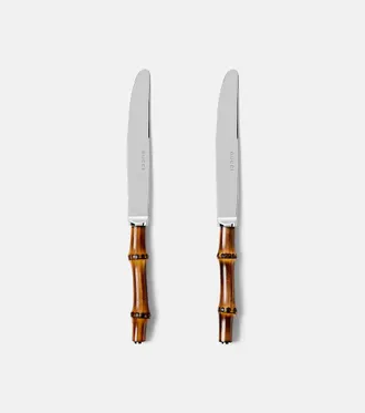 Gucci Bamboo set of 2 stainless steel knives