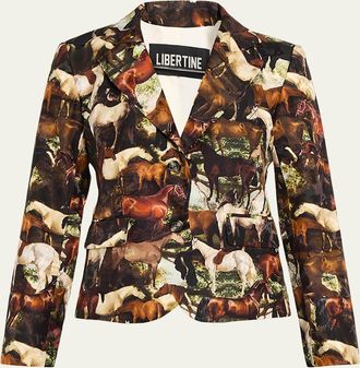 Libertine - Libertine Take The Reins Silk Single-Breasted Jacket