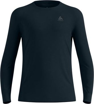 Odlo Baselayer Top Crew Neck L/S Merino 200 Merinounterw&auml;sche f&uuml;r Herren | blau/schwarz