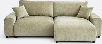 La Redoute Interieurs Omkeerbare hoekbank, omvormbaar, met box, in gevlamde chenille, GALENE