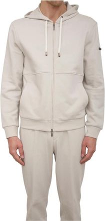 PESERICO Stijlvol Sweatshirt voor een Trendy Look - Heren - Vesten met rits - Grijs - M - Katoen - Hoodies & sweatvesten