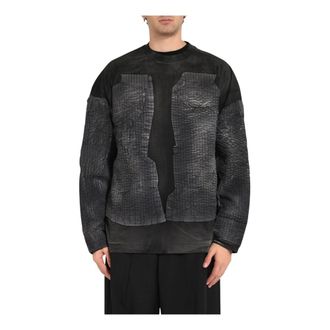 Paura Long Sleeve Tops, male, Black, Size: 2XL Crew Neck Long Sleeve Top