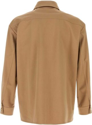 Valentino Garavani Mens Vlogo Jacket Beige Cotton