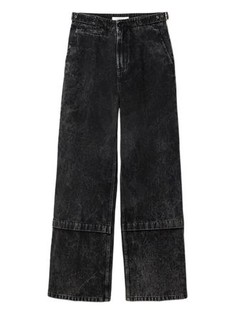 Lanvin acid-wash trousers - men - Cotton - 46 - Black