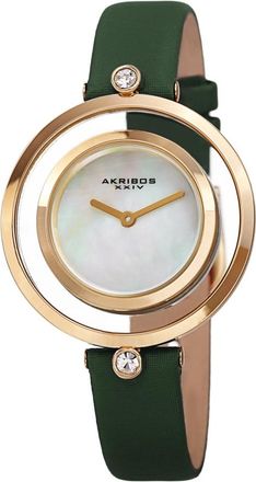 Akribos XXIV Quartz White Dial Ladies Watch AK1060GN