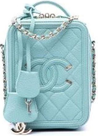 Chanel Pre-owned Vintage Satchel - unisex - Chanel Vintage - Vintage Cross Body Bags - Blue - ONE SIZE - Pre-owned