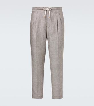 Brunello Cucinelli Hemp and linen tapered pants