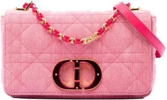 Dior Pre-owned Caro Crossbody - Dames - Vintage Schoudertas - Roze - ONE Size - Leer - Vintage