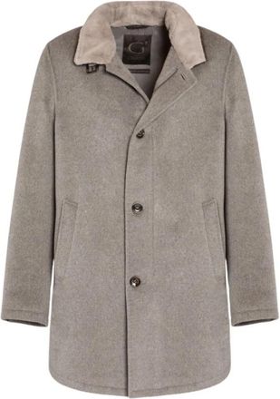 Gimos Zachte Dubbele Wollen Jas - Heren - Mantel - Beige - 2XL - Wol - Jassen