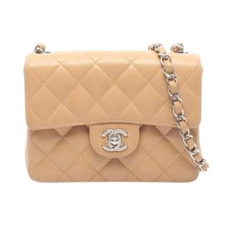 Chanel Pre-owned Vintage Schoudertas - Dames - Pre-owned - Beige - Maat: ONE Size Leer