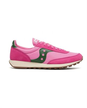 Saucony Womens Trainer 80 Shoes In Pink/forrest Rose