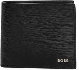 HUGO BOSS Luminary Portemonnee met Kaarthouder Vakken - Heren - Portefeuilles - Zwart - ONE Size - Leer - Accessoires