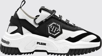 Philipp Plein Sneakers basse in maglia con monogram bicolore e suola dentellata