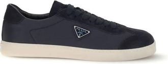 Prada Leren sneakers met iconisch ontwerp - Heren - Sneakers - Zwart - 44 EU - Leer - Schoenen