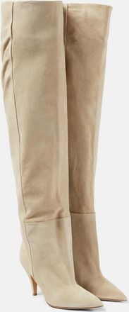 Khaite River suede knee-high boots