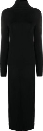 Thom Krom roll-neck jersey maxi dress - women - Elastane/Modal/Cotton - M - Black