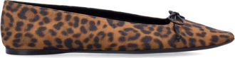 Saint Laurent Leopard Print Slip On Ballet Flats