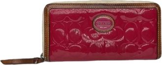 Coach Pre-owned Wallets, female, Red, Size: ONE SIZE Pre-owned Canvas Wallet