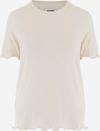 Jil Sander T-Shirt aus Seidenmischung