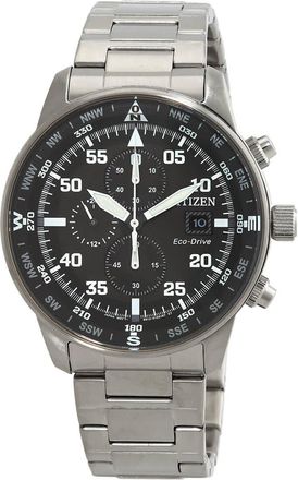 Citizen Aviator Chronograph Black Dial Mens Watch CA0690-88E