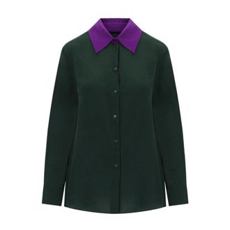 Max Mara Dames, Blouses & Shirts, Groen, Maat: 2XS Zijde