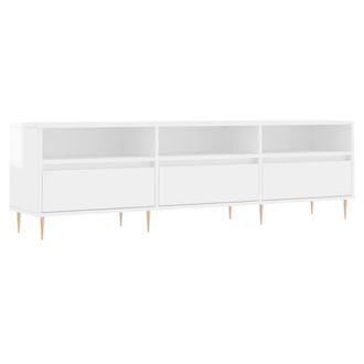 Berkfield Home TV Cabinet High Gloss White 150x30x44.5 cm Engineered Wood