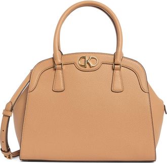 Kate Spade New York kyla pebble leather satchel bag in Classic Saddle at Nordstrom Rack