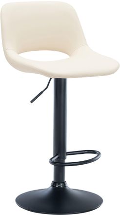Clp Clp - Taburete De Bar Camden En Polipiel Crema Metal Negro Mate