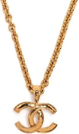 Chanel 1994 CC pendant necklace - women - Gold Plated - One Size