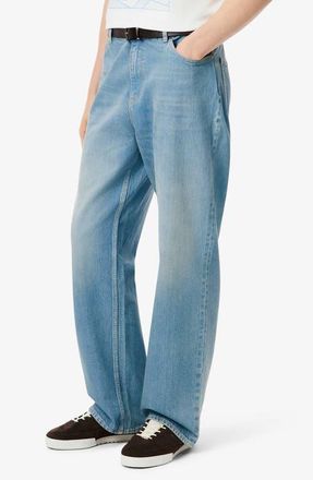 Lacoste Loose Fit Jeans in Washed Bleach at Nordstrom, Size 34 X 34