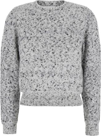 Isabel Marant V-hals Top met Lange Mouwen - Dames - Ronde hals truien - Grijs - M - Truien & Vesten