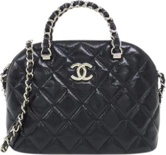 Chanel Pre-owned Lambskin Shoulder Bag - Dames - Vintage Handtas - Zwart - ONE Size - Leer - Vintage