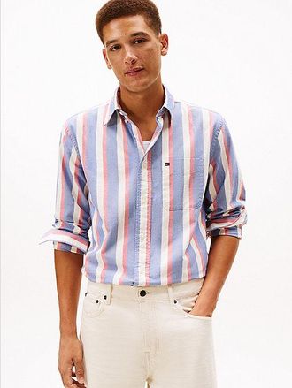 Tommy Hilfiger Relaxed Fit Stripe Oxford Shirt