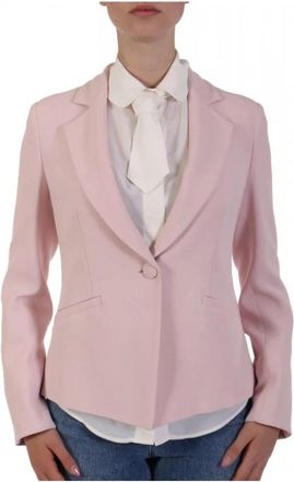 Emporio Armani Viscose Blazer - Dames - Blazers - Roze - 2XL - Jassen