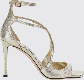 Jimmy Choo London Sandali Azia in nappa laminata con tacco a spillo e punta squadrata