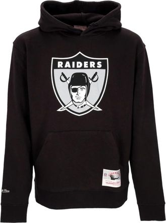 Mitchell & Ness Oakland Raiders NFL Team Logo Hoodie - Heren - Hoodies - Zwart - M - Katoen - Hoodies & sweatvesten
