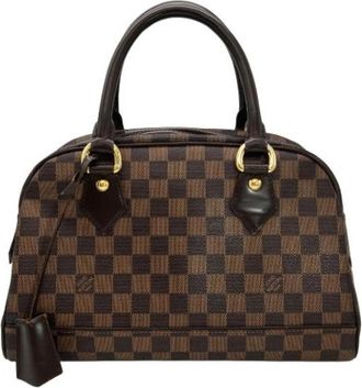 Louis Vuitton Pre-owned Damier Canvas Handbag - Dames - Vintage Handtas - Bruin - ONE Size - Vintage