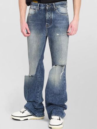 Amiri bootcut denim jeans mid rise distressed