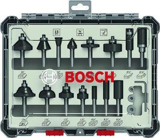 Bosch 2.607.017.473 1/4 router cutters 15 piece